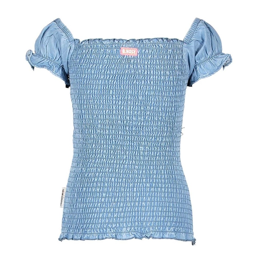 Meisjes B.NOSY | B.Nosy Top Y102-5120 Denim