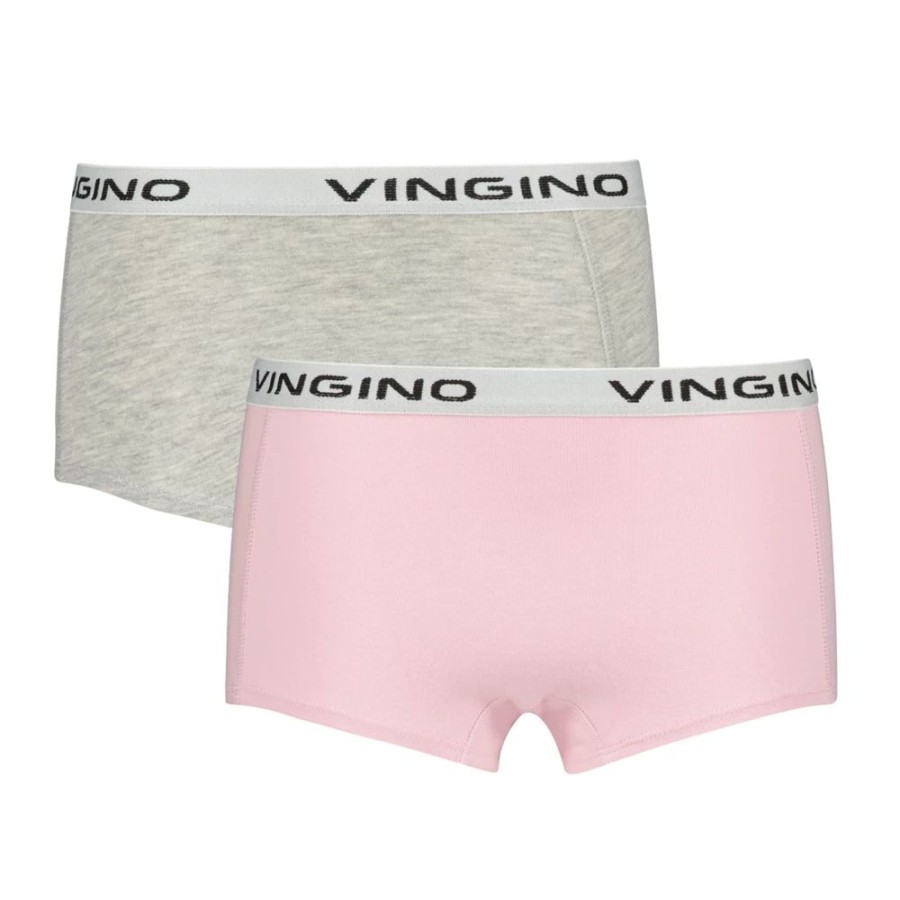 Meisjes Vingino | Vingino Organic Meisjes 2-Pack Boxers