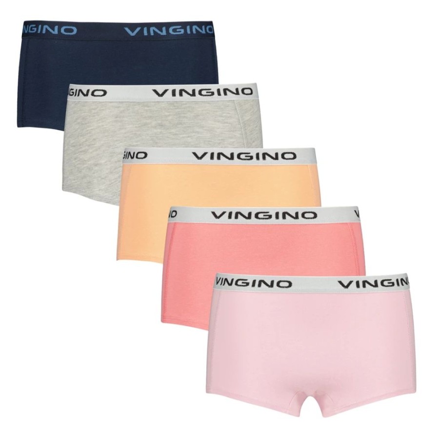 Meisjes Vingino | Vingino Organic Meisjes 5-Pack Boxers