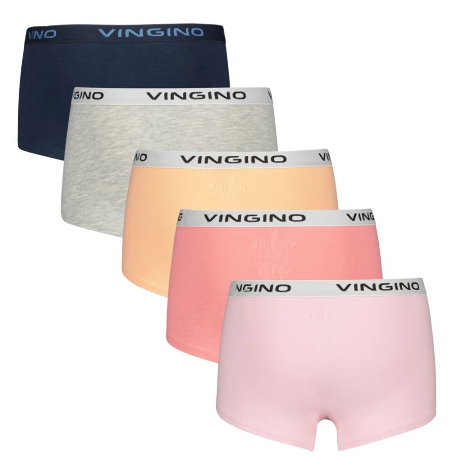 Meisjes Vingino | Vingino Organic Meisjes 5-Pack Boxers