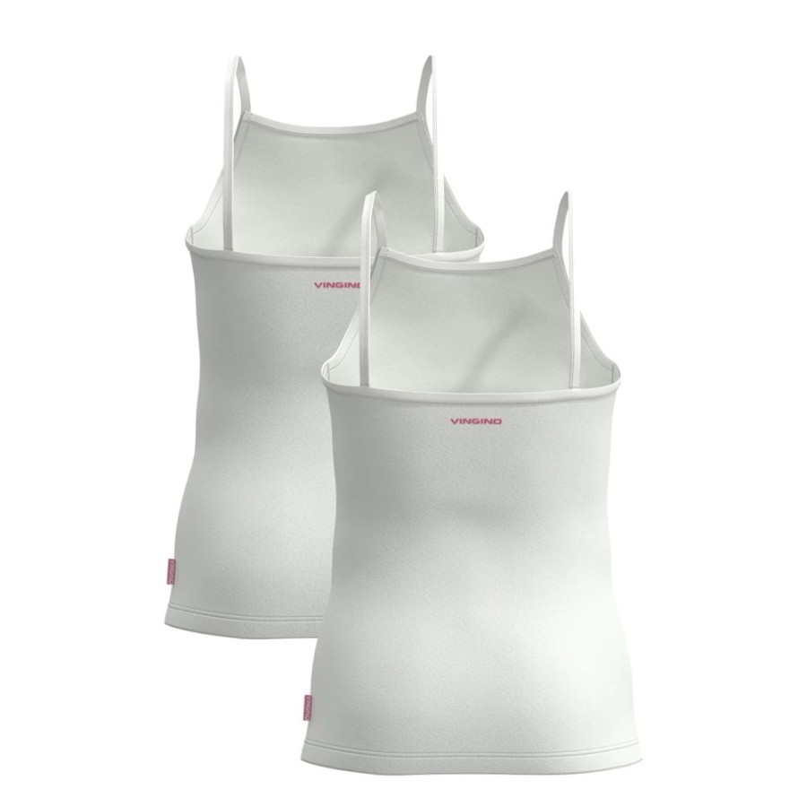 Meisjes Vingino | Vingino Organic Meisjes 2-Pack Singlets