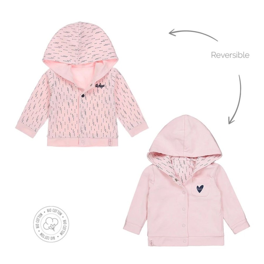 Baby Dirkje | Dirkje Meisjes Reversible Vest Wn210 Roze