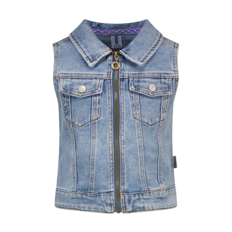 Meisjes B.NOSY | B.Nosy Meisjes Denim Gilet