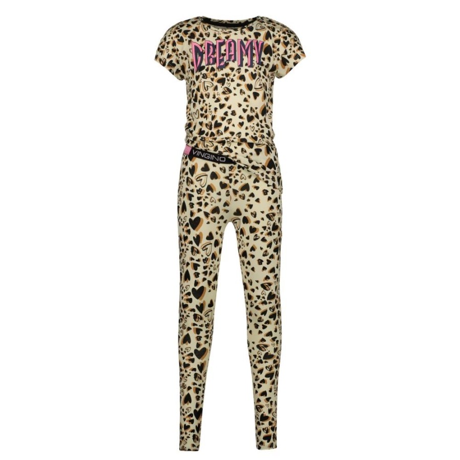 Meisjes Vingino | Vingino Meisjes Pyjama So22Kgn72401 Wieke Bruin