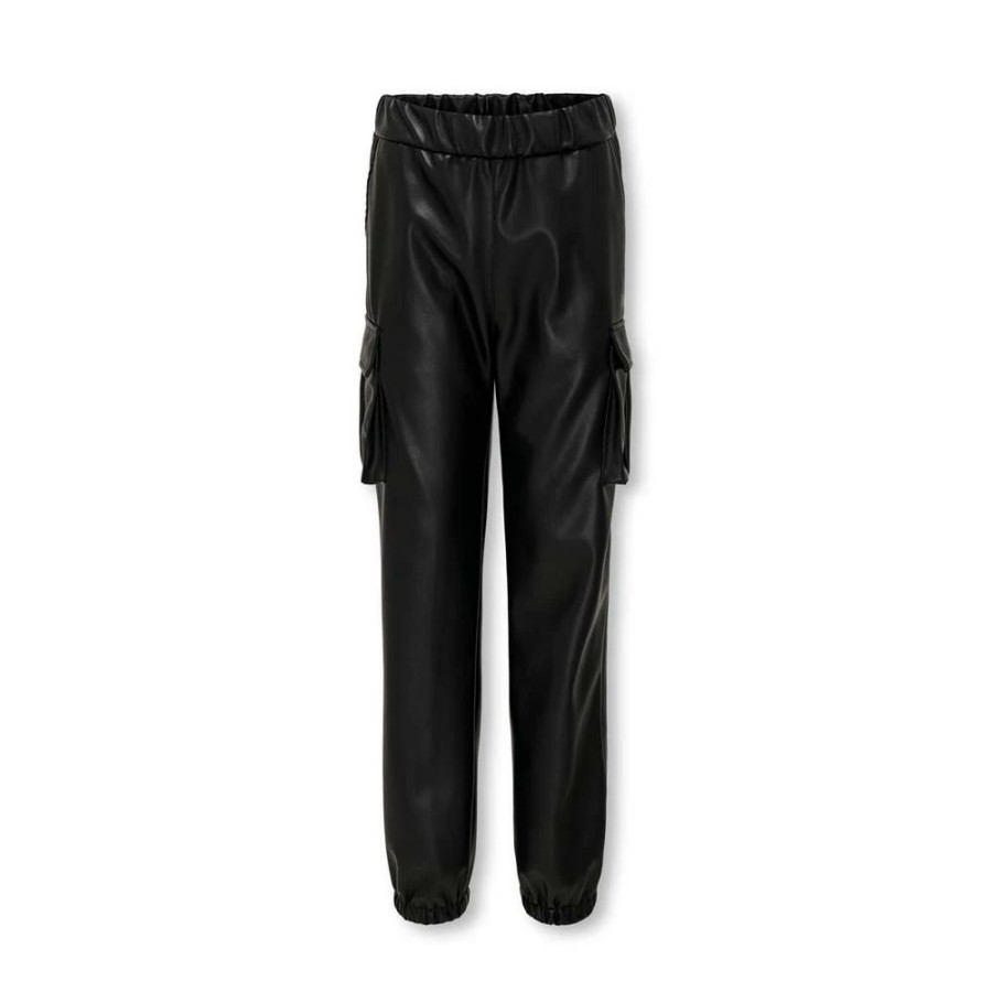 Meisjes KIDS ONLY | Only Meisjes Fake Leather Cargo Broek