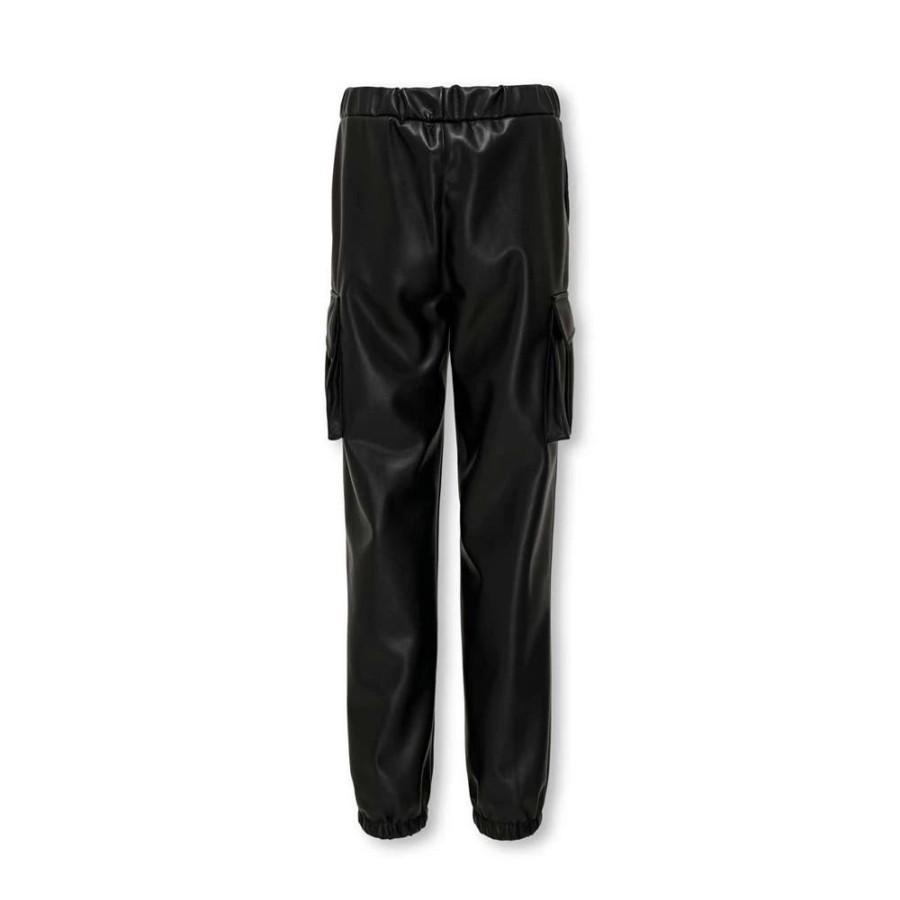 Meisjes KIDS ONLY | Only Meisjes Fake Leather Cargo Broek