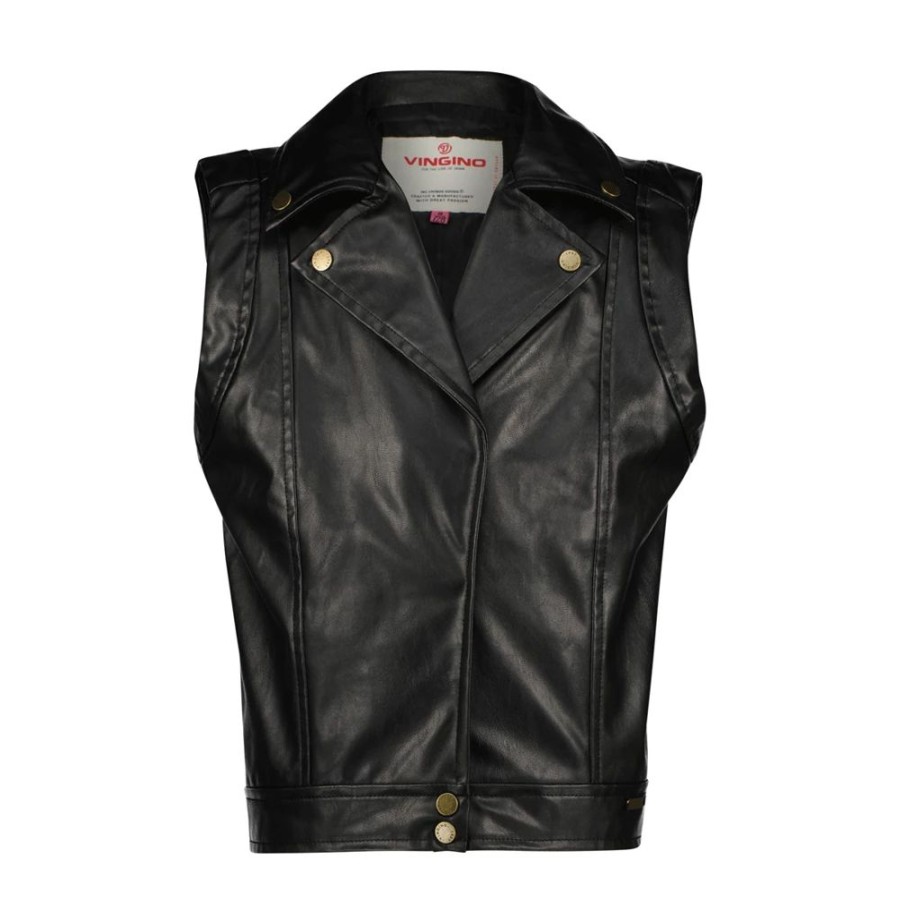 Meisjes Vingino | Vingino Meisjes Leatherlook Gilet