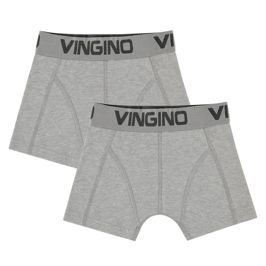 Jongens Vingino | Vingino Jongens Boxers Nooskbn72301 Grijs