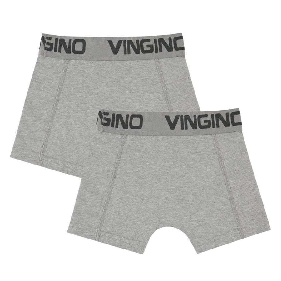 Jongens Vingino | Vingino Jongens Boxers Nooskbn72301 Grijs