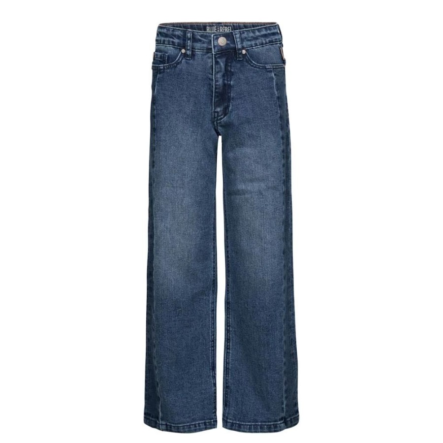 Meisjes Blue Rebel | Blue Rebel Meisjes Wide Leg Jeans