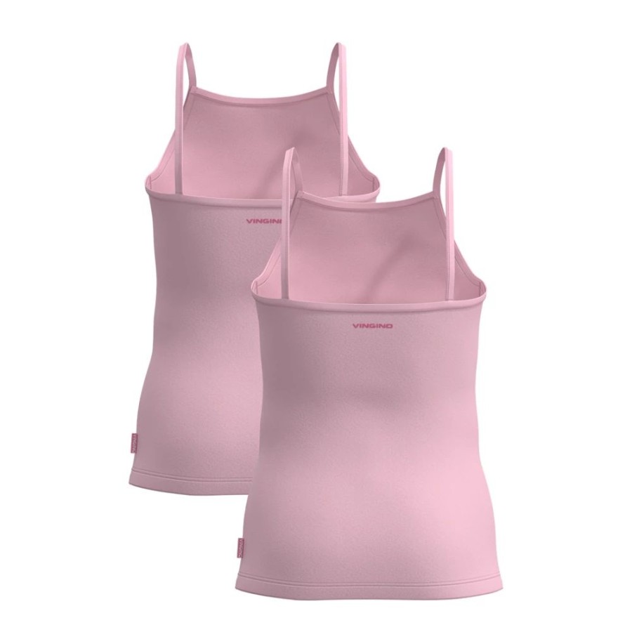 Meisjes Vingino | Vingino Organic Meisjes 2-Pack Singlets