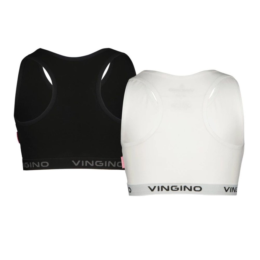 Meisjes Vingino | Vingino Organic Meisjes 2-Pack Racer Tops