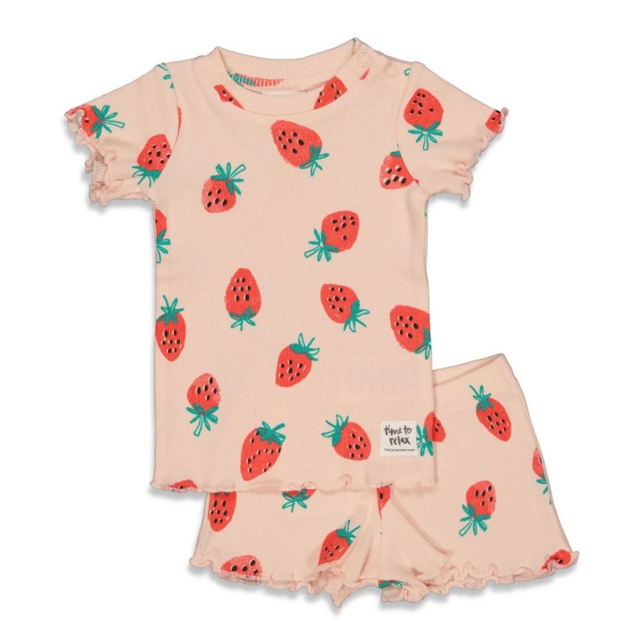 Meisjes Feetje | Feetje Premium Shortama Suzy Strawberry