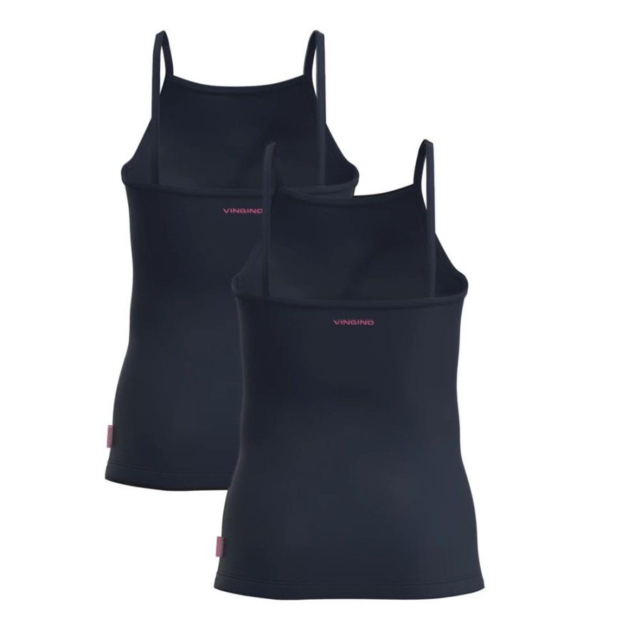 Meisjes Vingino | Vingino Organic Meisjes 2-Pack Singlets