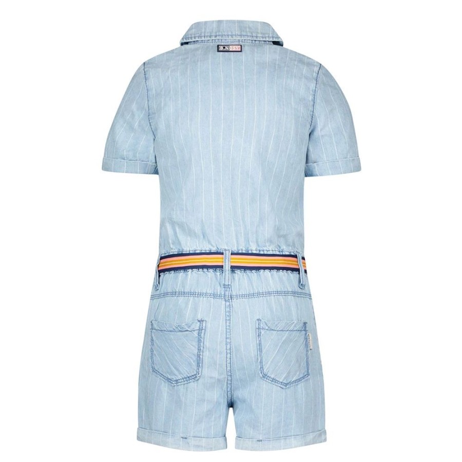 Meisjes B.NOSY | B.Nosy Denim Jumpsuit Y202-5633/165 Denim Blauw