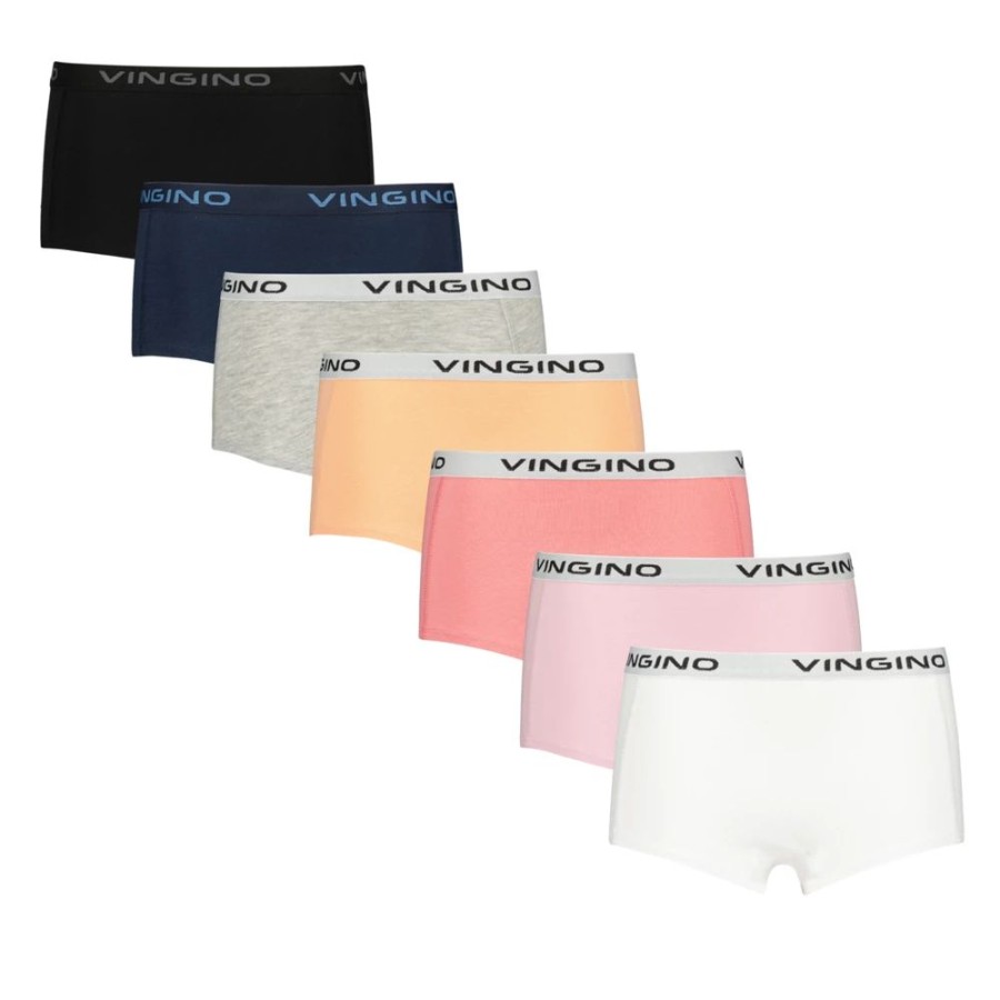 Meisjes Vingino | Vingino Organic Meisjes 7-Pack Boxers