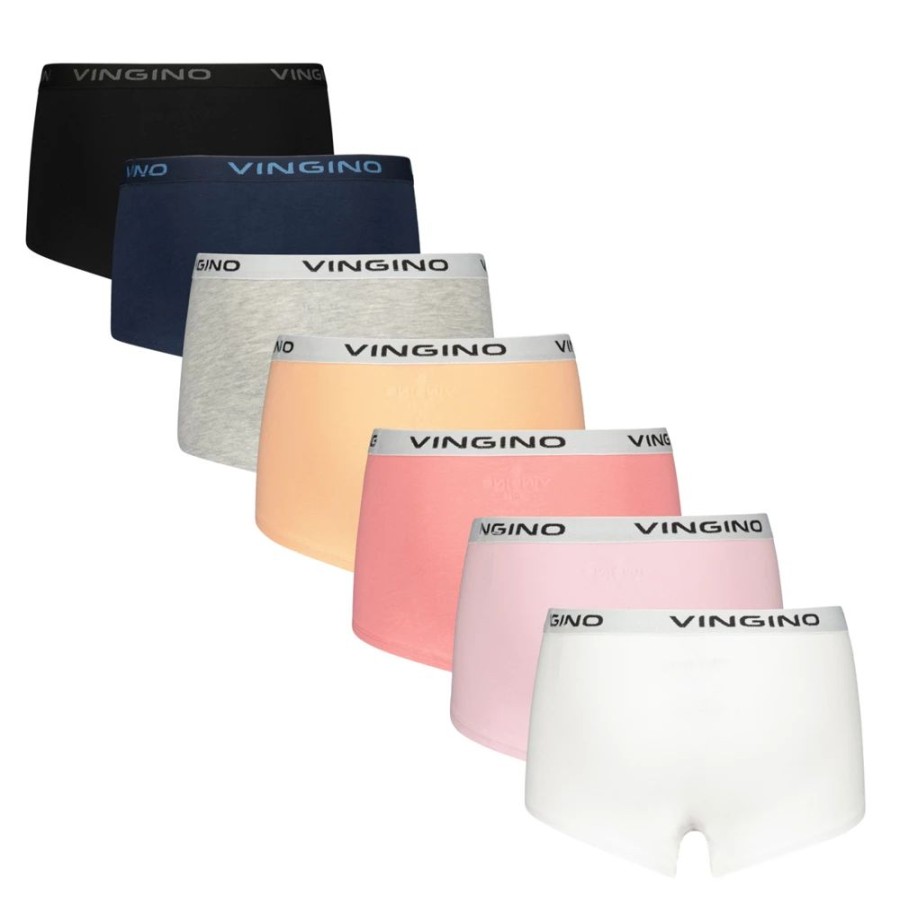 Meisjes Vingino | Vingino Organic Meisjes 7-Pack Boxers