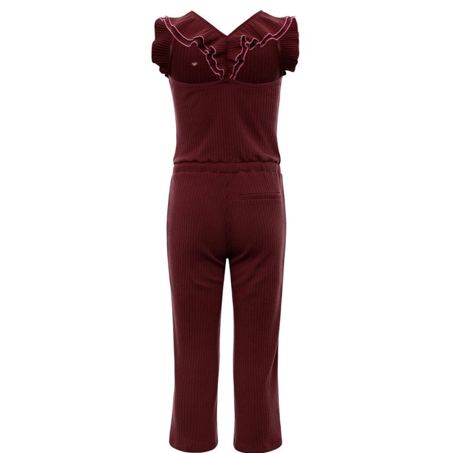 Meisjes Looxs | Looxs Meisjes Jumpsuit 2212-7064-600 Bruin