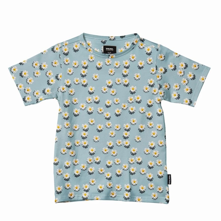 Jongens SNURK | Snurk Unisex Shirt Daisy Licht Blauw