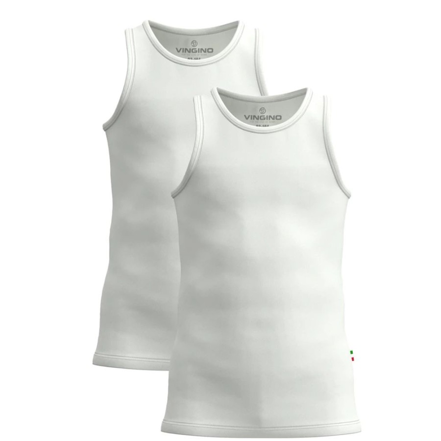 Jongens Vingino | Vingino Organic Jongens 2-Pack Tanktop