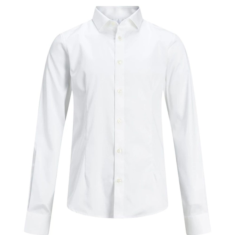 Jongens Jack & Jones Junior | Jack & Jones Junior Jongens Overhemd Jprparma Wit